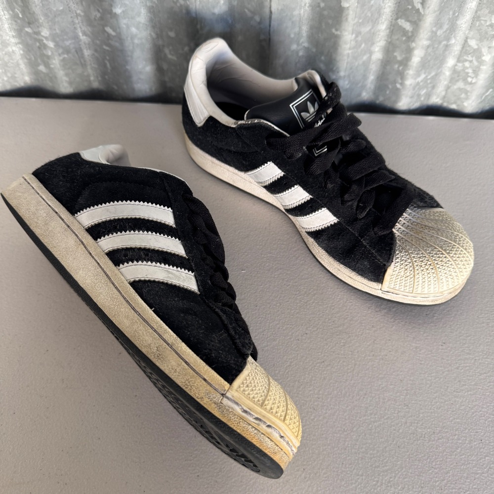 Adidas Superstar 80s Mens Black White Fuzzy Suede Shell Toe Sneakers G50965 7